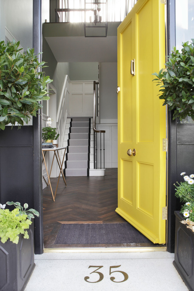 Inspiration for a mid-sized modern entryway remodel in Dublin