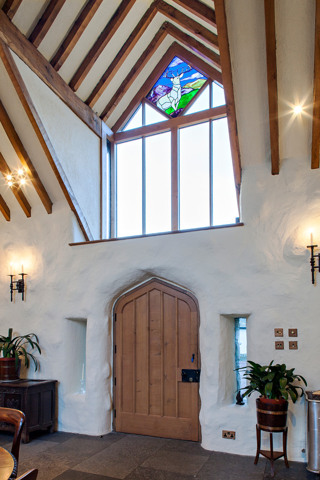 Entry hall - farmhouse entry hall idea in London