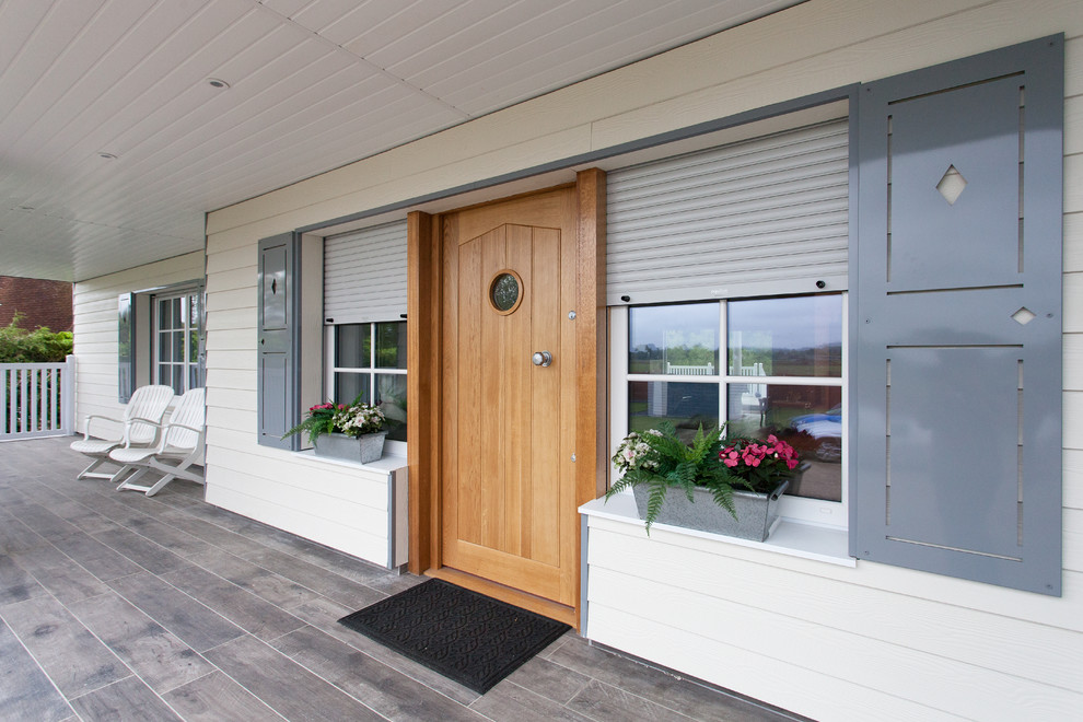 Home Security for New Build Riverside Retreat Modern Entry Oxfordshire by Charter Global