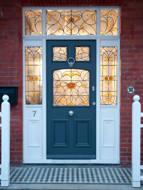 Stain Glass Front Door - Victorian - Entrance - Sussex - by Woodmans  Construction | Houzz UK