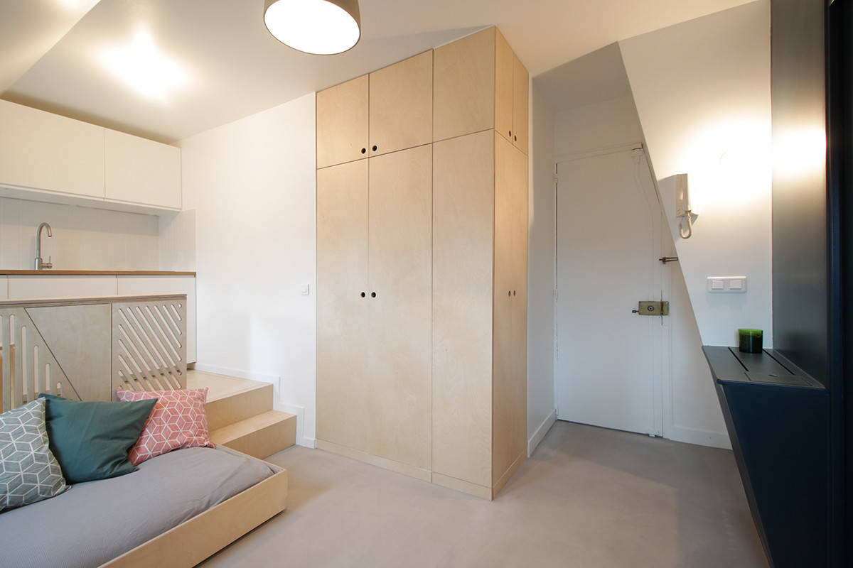 Дизайн маленькой квартиры в Париже. Дизайн очень маленькой квартиры в Париже