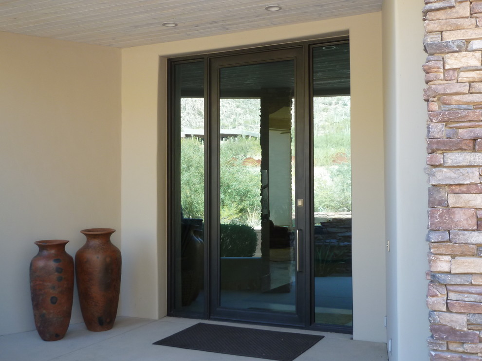 Inspiration for a contemporary entryway remodel in Phoenix