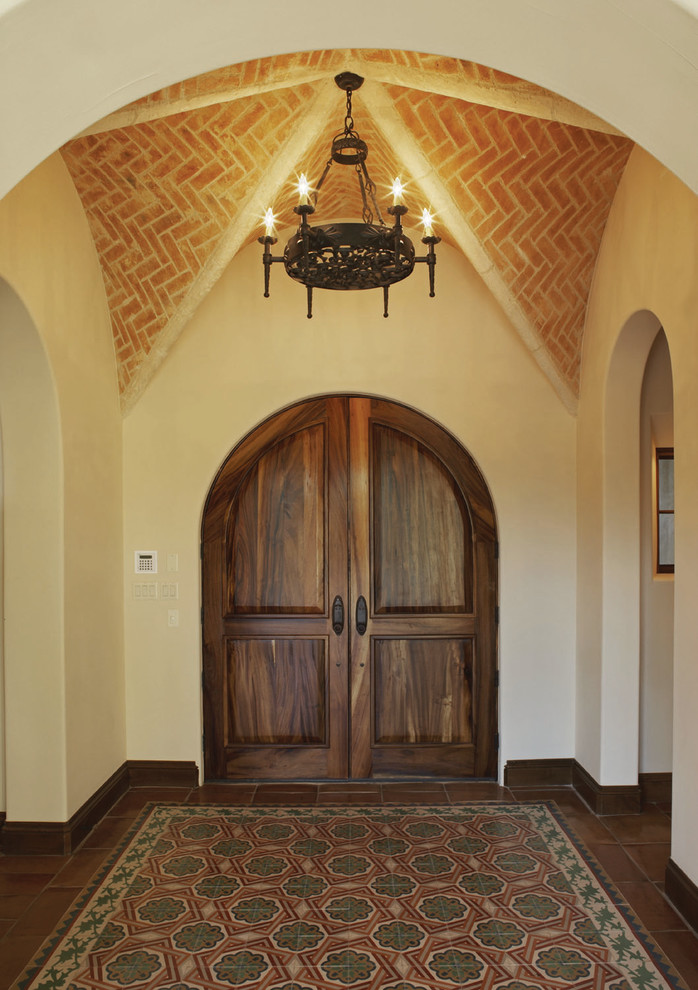 Inspiration for a mediterranean entryway remodel in Austin