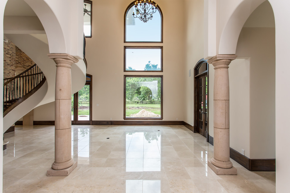 Photo of a large mediterranean entrance in Houston.