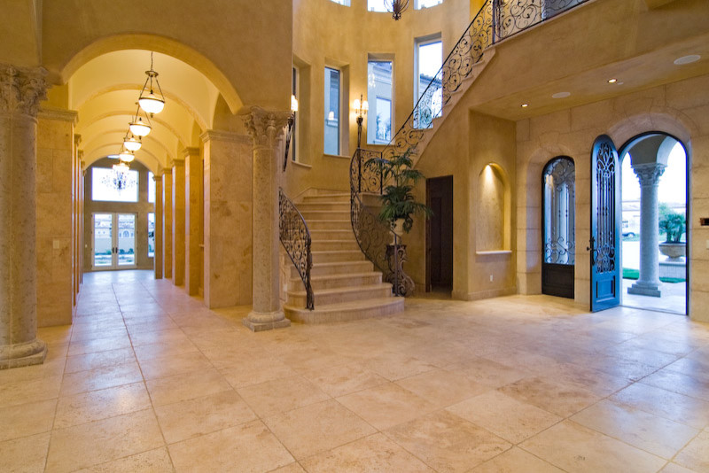 This is an example of a mediterranean entrance in Sacramento.
