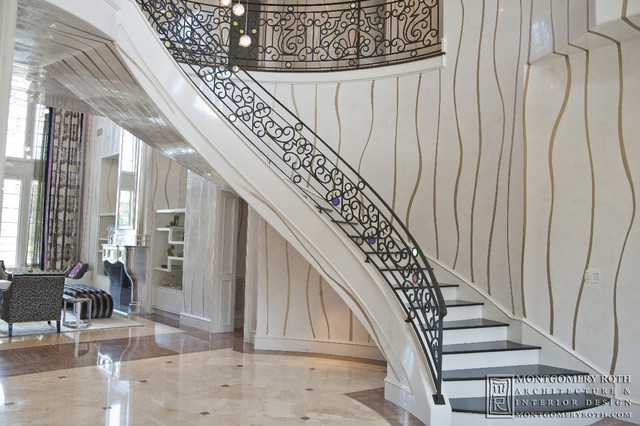 Staircase - contemporary staircase idea in Houston