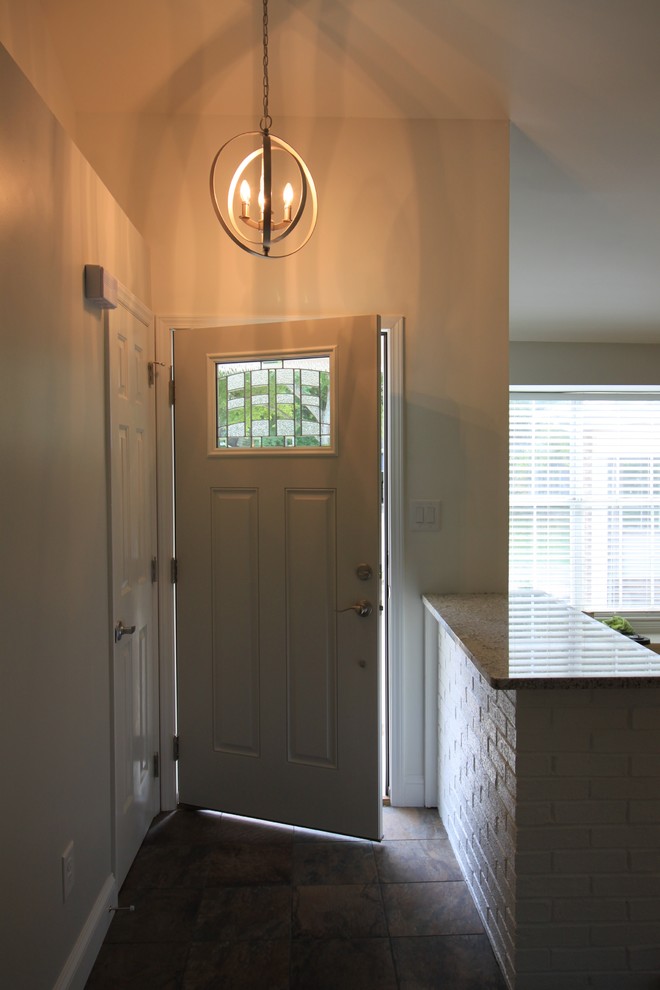 This is an example of a contemporary entrance in Charlotte.
