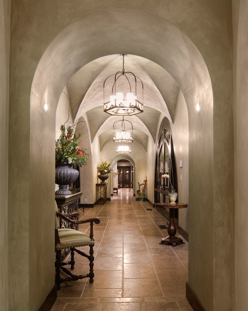 Inspiration for a mediterranean entrance in Orange County.