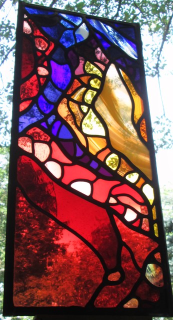 Abstract Colorful Modern Stained Glass Minimalistisch Eingang Philadelphia Von Amy Valuck Glass Art Llc Houzz