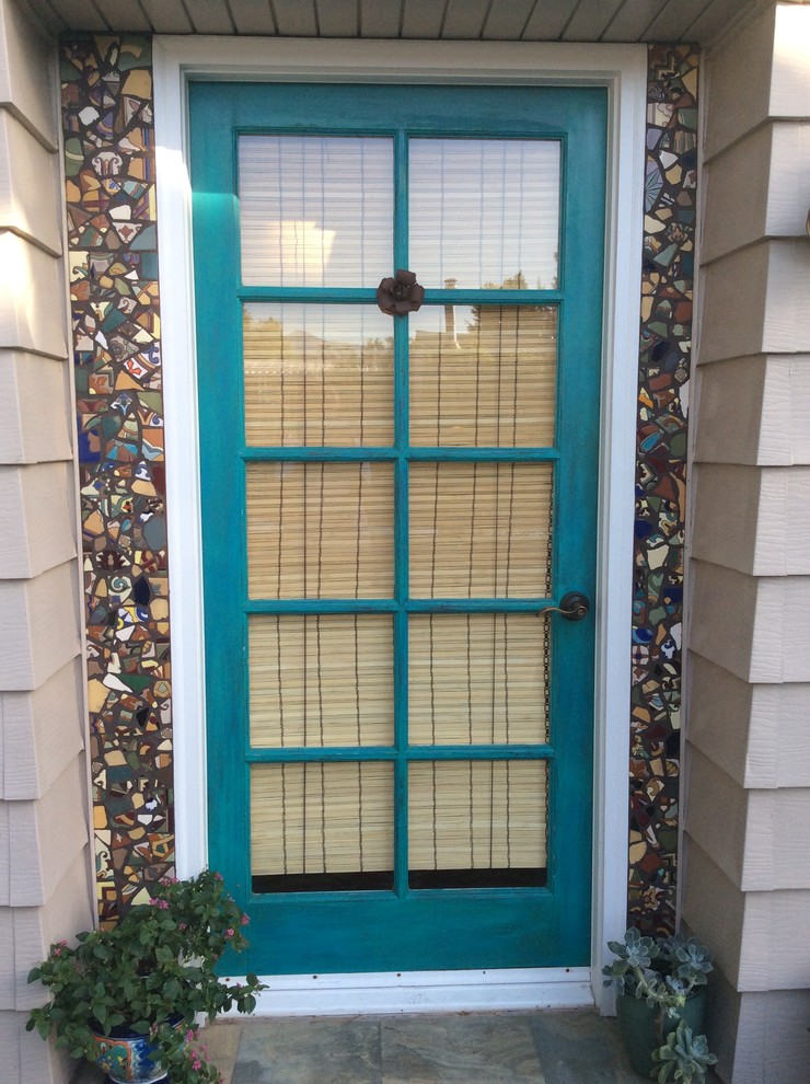 Esempio di una porta d'ingresso costiera con una porta singola e una porta blu