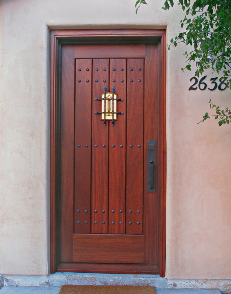 Mid-sized arts and crafts entryway photo in Phoenix