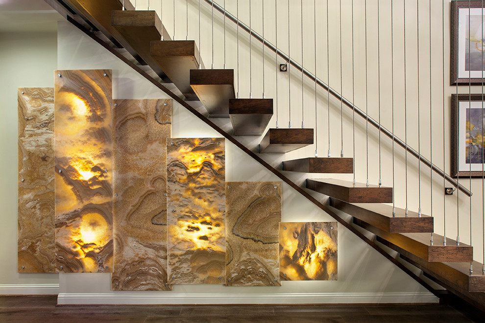 This is an example of a traditional staircase in Austin.
