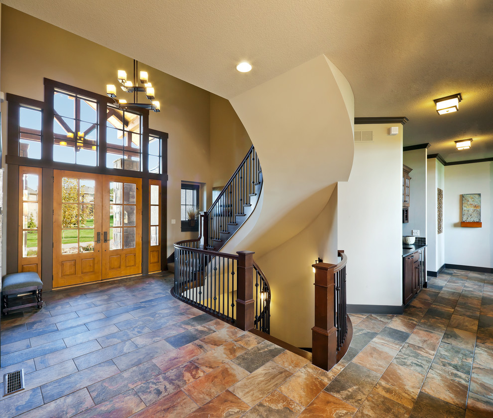 This is an example of a rustic entrance in Kansas City.