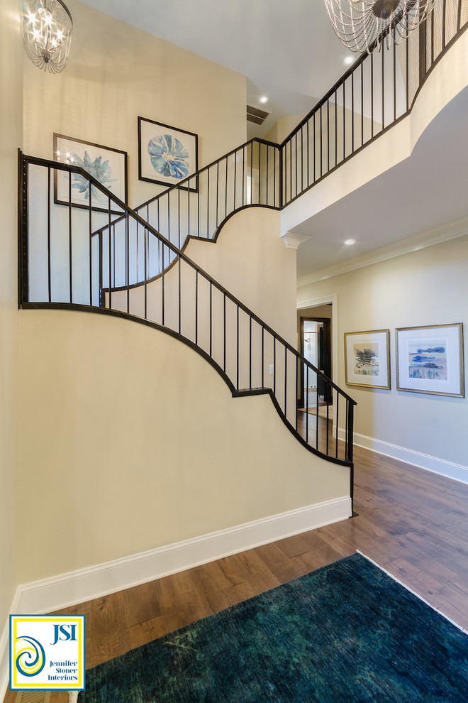 This is an example of a medium sized classic staircase in Richmond.