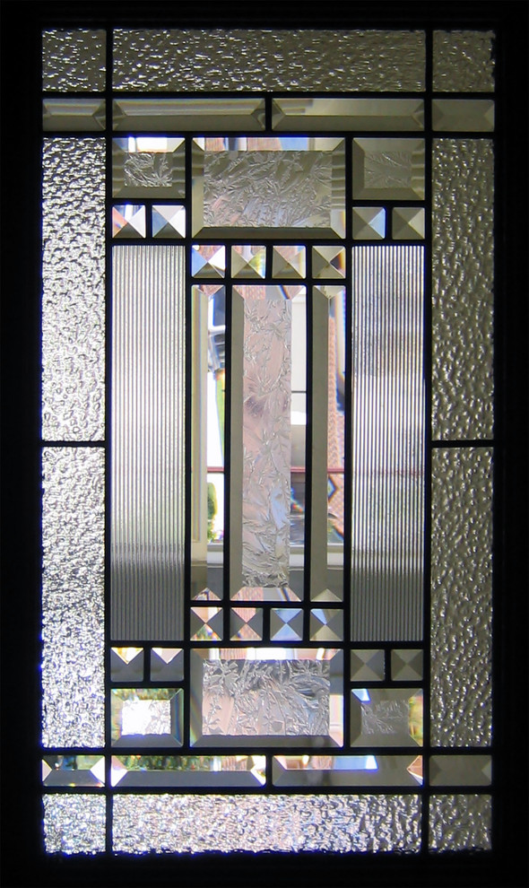 Bevels & Clear Textured Glass for Front Door Style Guide Beveled Glass Traditional Entry