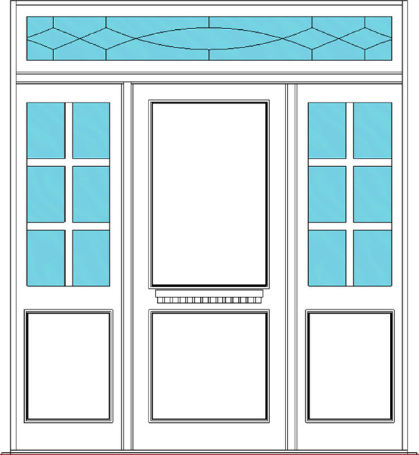 Black and White Entry Door Traditional Entrance Los Angeles by
