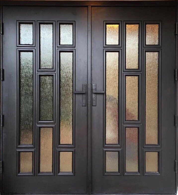 Foto de puerta principal moderna con puerta doble