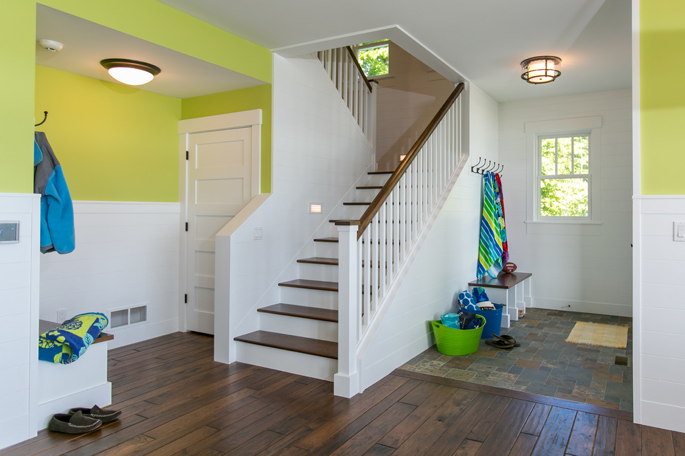 Mudroom - coastal mudroom idea in Grand Rapids