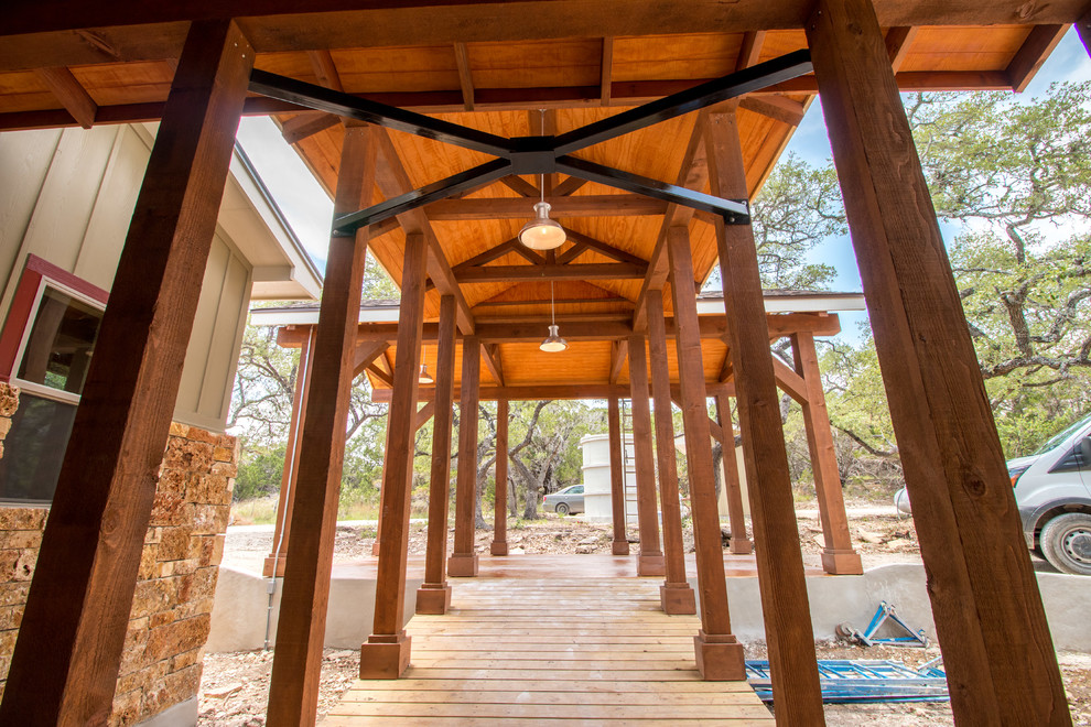 Inspiration for a rustic entrance in Austin.