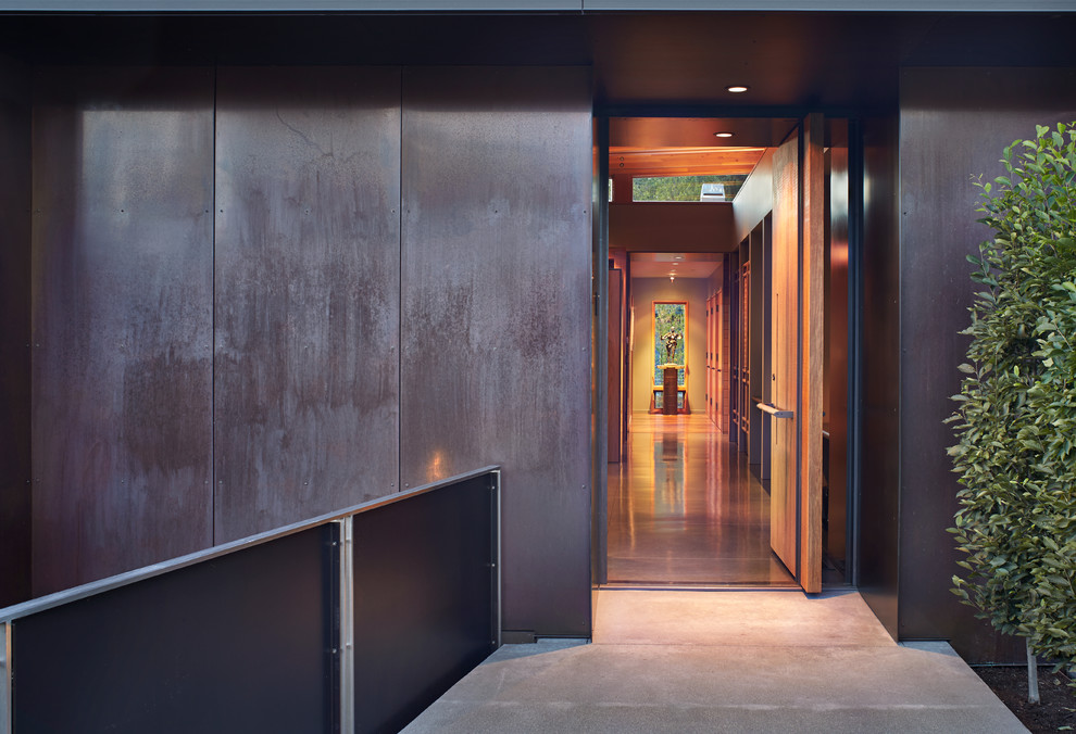 Inspiration for a contemporary entryway remodel in Seattle