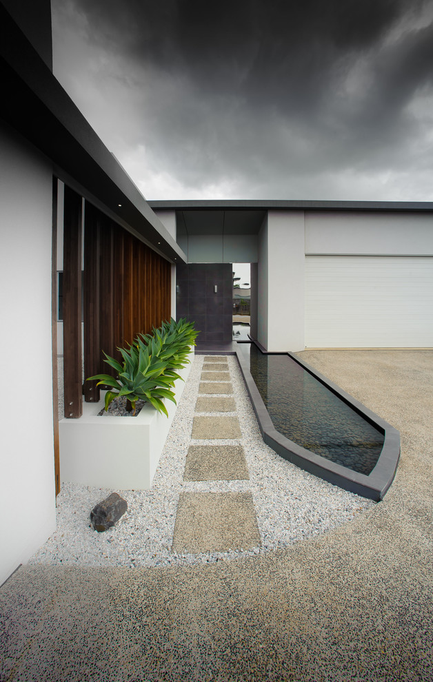 This is an example of a contemporary front door in Brisbane.
