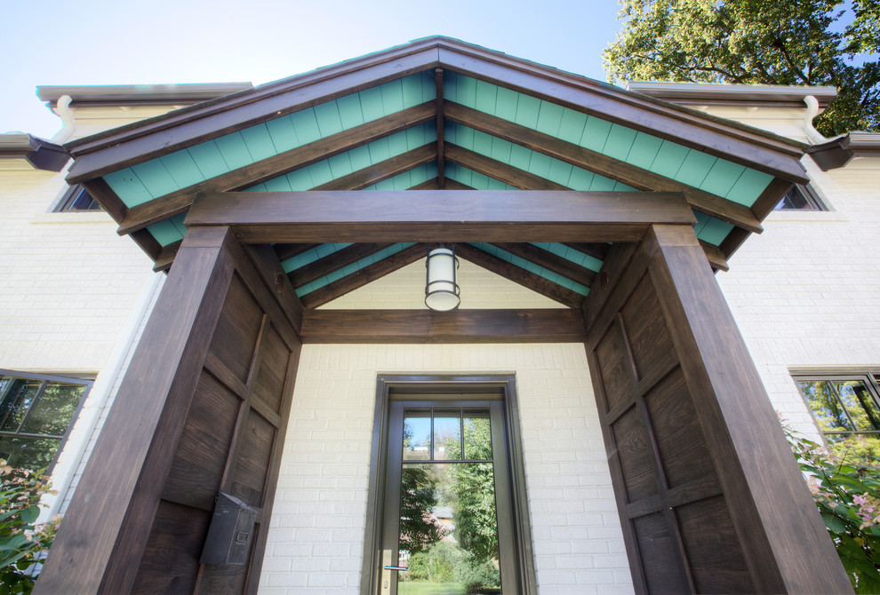 ButlerTarkington Modern Tudor Craftsman Entry Indianapolis by HAUS Architecture For