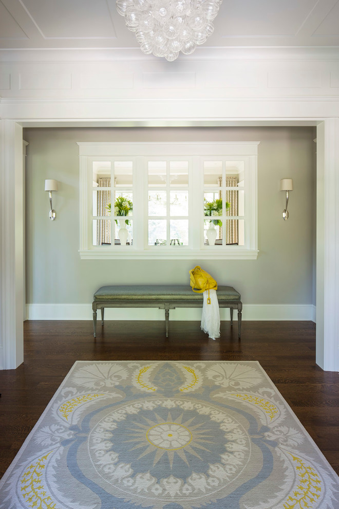 Inspiration for a transitional entryway remodel in Minneapolis with beige walls