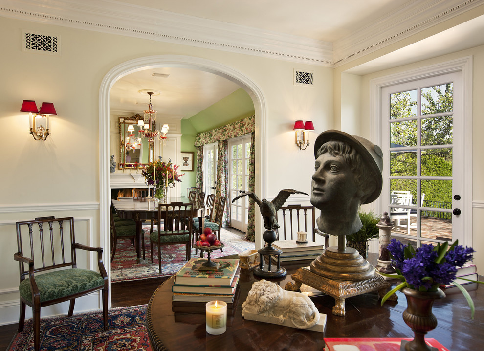 Example of a classic entryway design in Los Angeles with beige walls