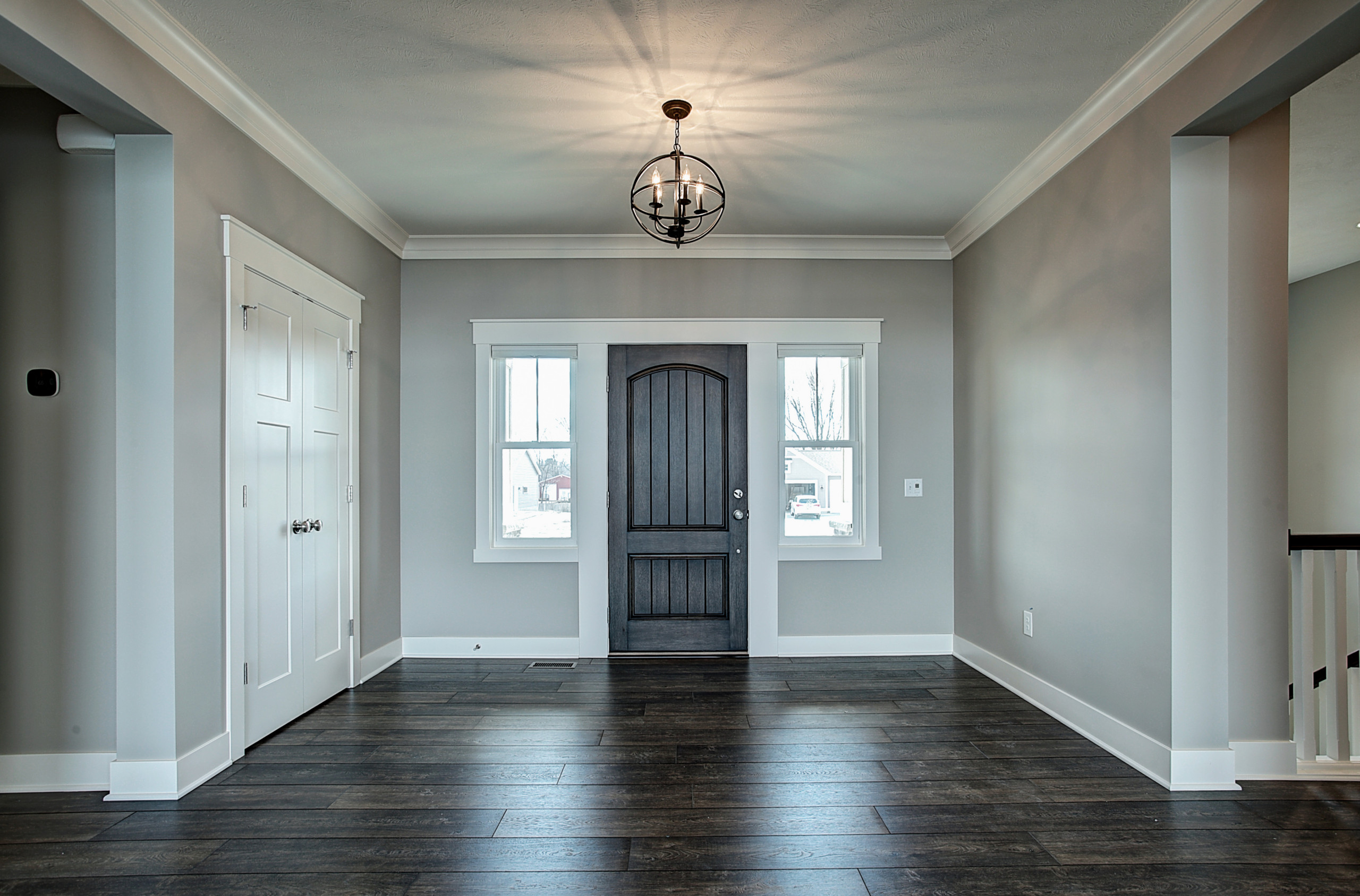 Light Grey Walls White Trim Dark Wood Floors Floor Roma