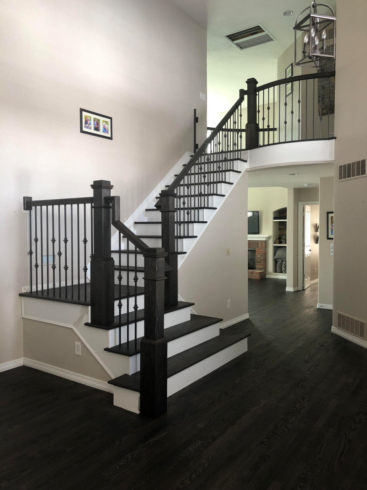 Large elegant staircase photo in Denver
