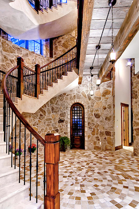 Entryway - rustic entryway idea in Austin