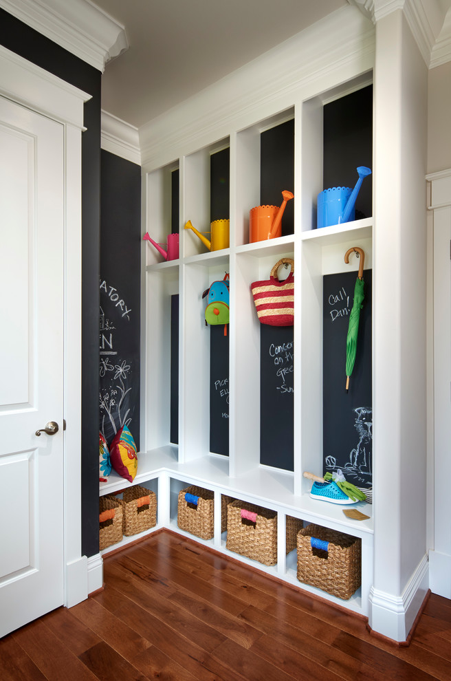 Example of a classic mudroom design in Denver