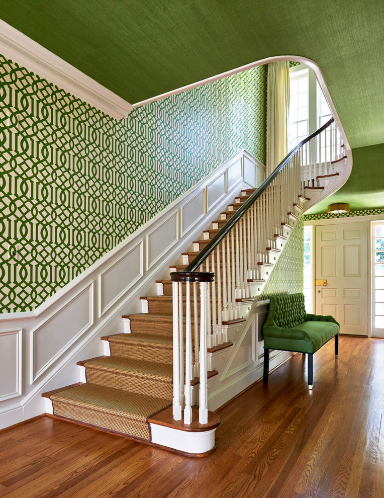 Inspiration for a large eclectic staircase in Raleigh.