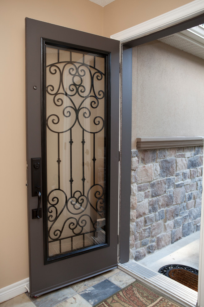 Classic style wrought iron door inserts Entry Toronto by Lusso Design (Entry Doors & Door