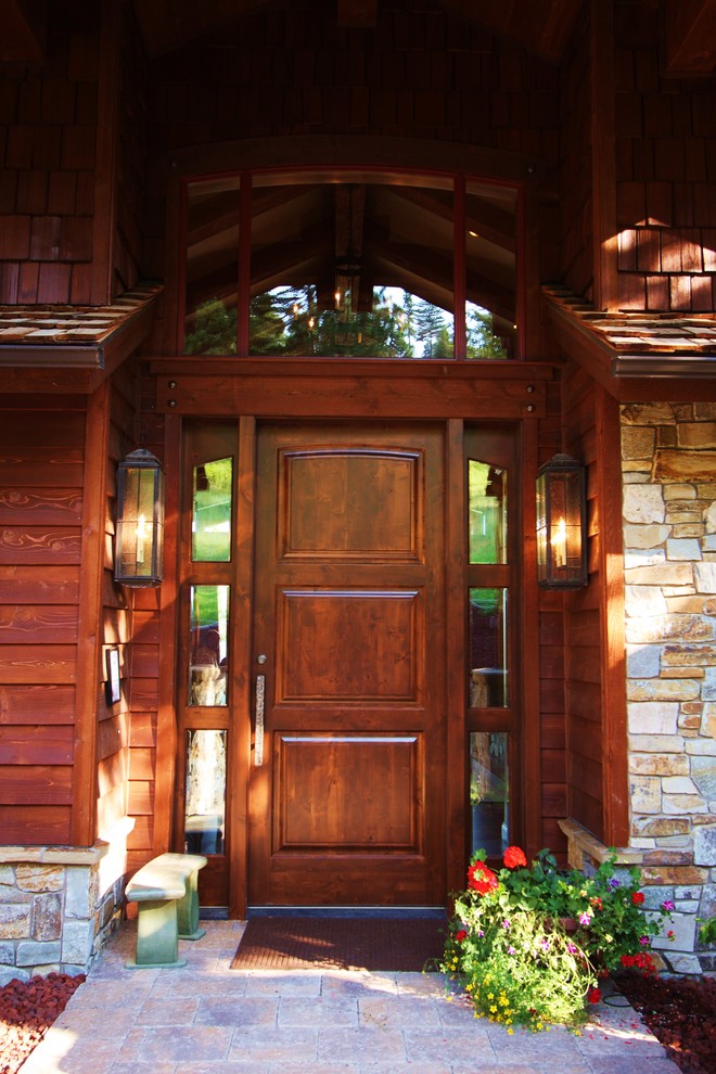 Inspiration for a large contemporary entrance in Seattle.