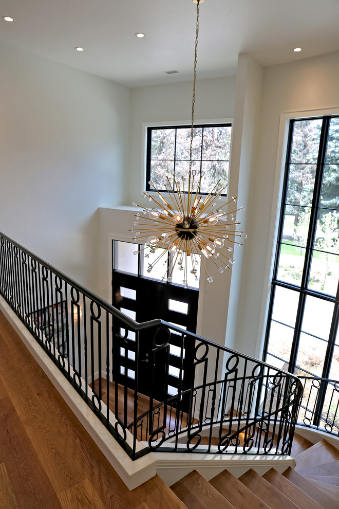 This is an example of a contemporary staircase in Denver.