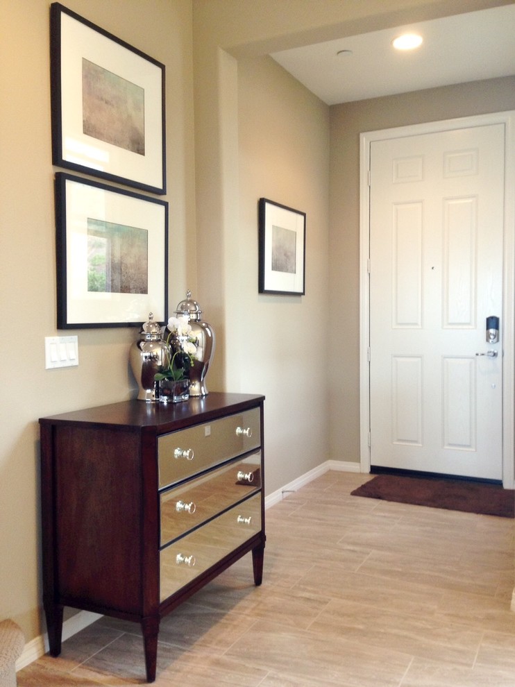 This is an example of a small contemporary foyer in Los Angeles.
