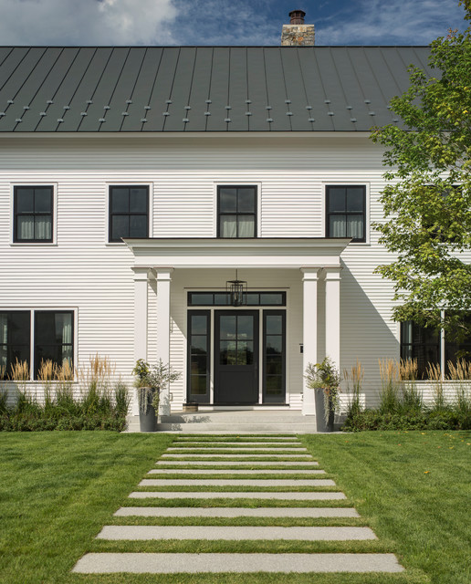 Contemporary Farmhouse Country Entrance Burlington by Roundtree