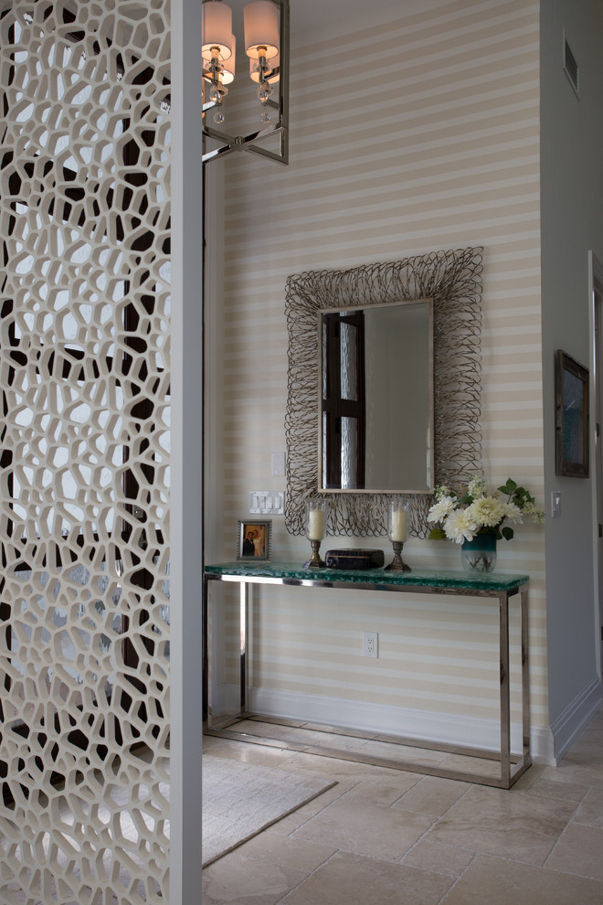 Inspiration for a contemporary entryway remodel in Miami