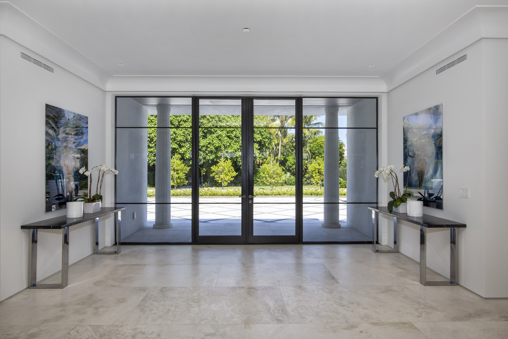 Inspiration for a contemporary entryway remodel in Miami