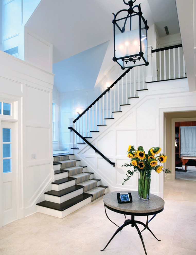 Contemporary Open Foyer With Lutron LIghting ...