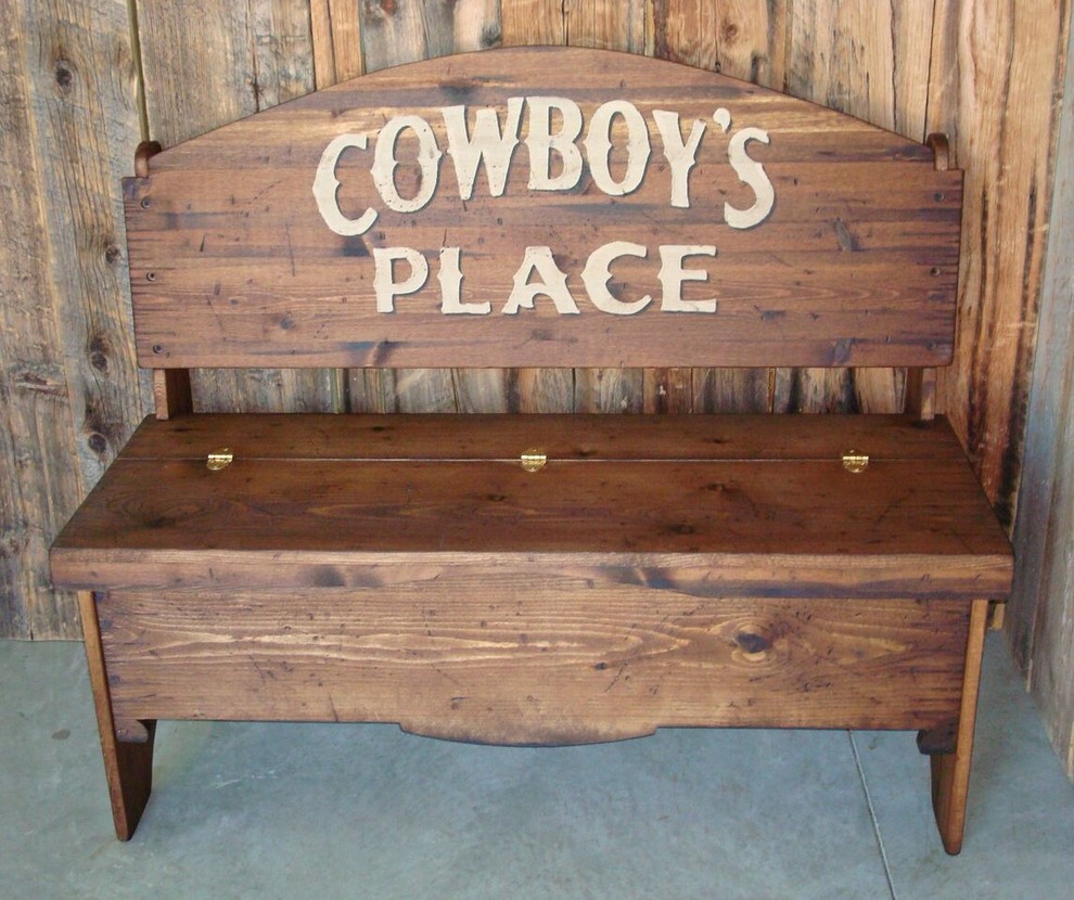 Cowboy Place Rustic Trunk Bench - Rustic - Entry - Seattle - by Your ...