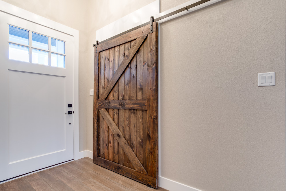 Craftsman Style Barn Door Craftsman Entry Other by Todd Homes