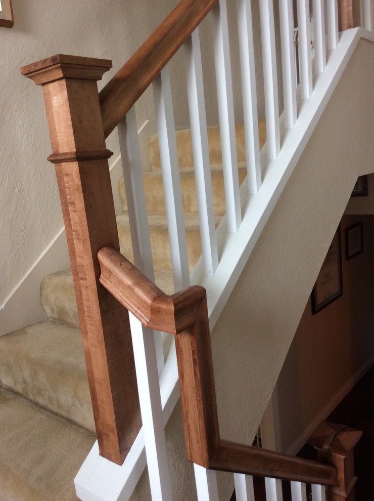 Inspiration for a craftsman staircase remodel in San Diego