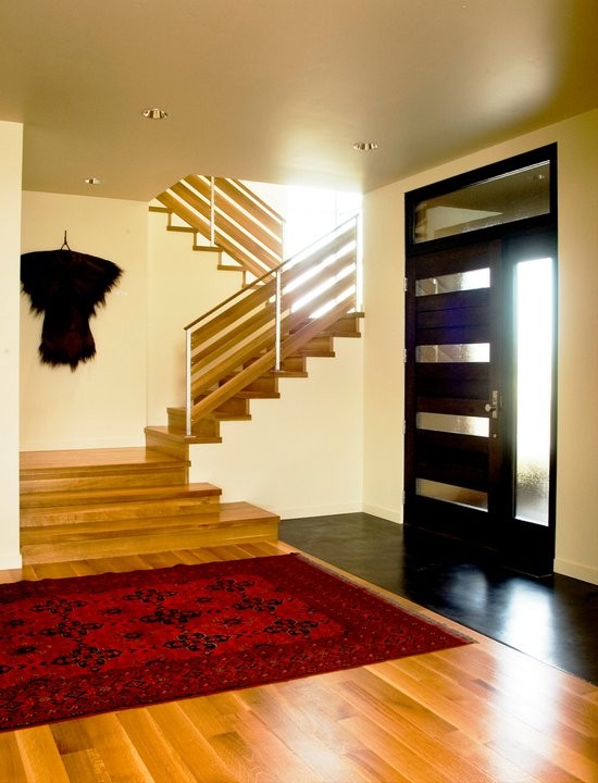 Custom Entry Door and Stair Railing Modern Entry Boise by