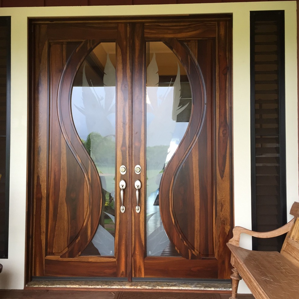 Custom Front Door Transitional Entry Hawaii by Pacific