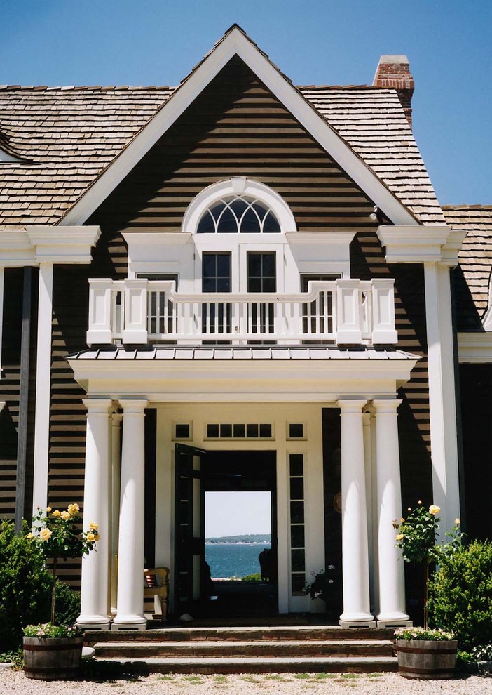 Custom Home, Fishers Island, New York Beach Style Entry New York