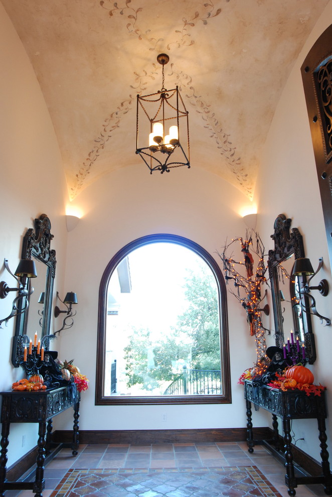 Inspiration for a mediterranean entryway remodel in Austin