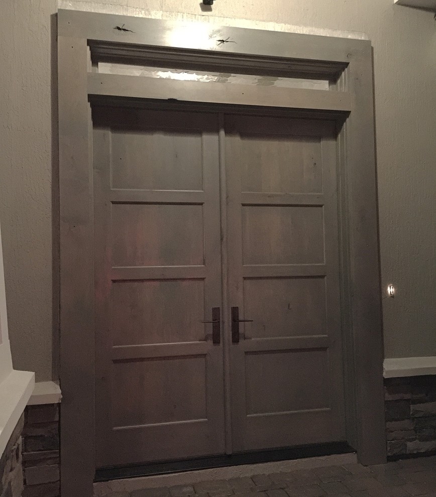 Custom Knotty Alder Gray Stain Traditional Entry Jacksonville