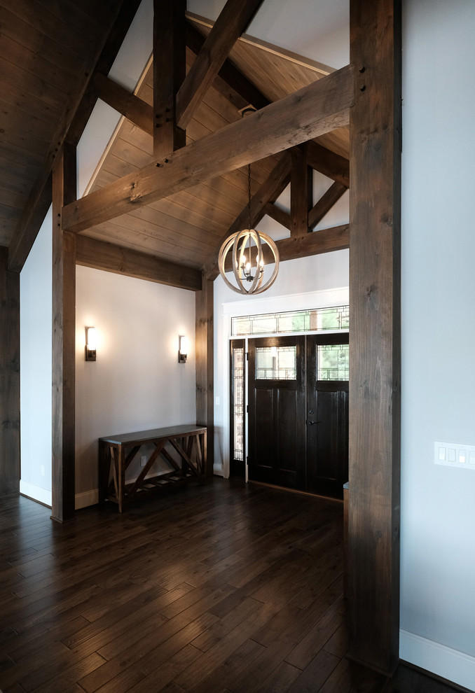 Custom Post and Beam Home Rustic Entry DC Metro by Simply Home LLC Houzz